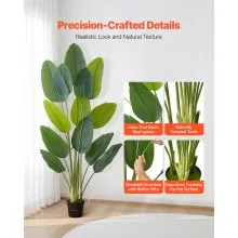 6ft Artificial Bird of Paradise Tree Fake Plant with Pot Indoor Outdoor