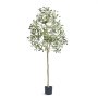 VEVOR Artificial Olive Tree, 5 FT Tall Faux Plant, Secure PE Material & Anti-Tip Tilt Protection Low-Maintenance Plant, Lifelike Green Fake Potted Tree for Home Office Warehouse Decor Indoor Outdoor