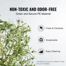 VEVOR Artificial Olive Tree, 1.5 m Tall Faux Plant, Secure PE Material & Anti-Tip Tilt Protection Low-Maintenance Plant, Lifelike Green Fake Potted Tree for Home Office Warehouse Decor Indoor Outdoor