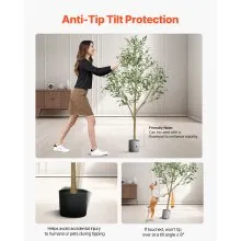 5FT Artificial Olive Tree Tall Fake Plant with Black Pot for Home Office