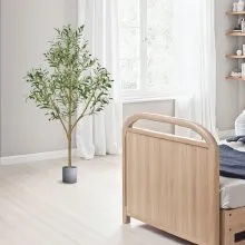 5FT Artificial Olive Tree Tall Fake Plant with Black Pot for Home Office