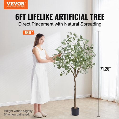 Árbol artificial para interiores de 6 pies (72 pulgadas), árbol