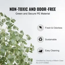 VEVOR Artificial Eucalyptus Tree, 1.8 m Tall Faux Plant, Secure PE Material & Anti-Tip Tilt Protection Low-Maintenance Plant, Lifelike Green Fake Potted Tree for Home Office Decor Indoor Outdoor