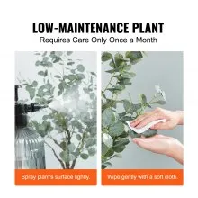 VEVOR Artificial Eucalyptus Tree, 1.8 m Tall Faux Plant, Secure PE Material & Anti-Tip Tilt Protection Low-Maintenance Plant, Lifelike Green Fake Potted Tree for Home Office Decor Indoor Outdoor