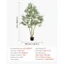 VEVOR 180cm Artificial Olive Tree with Black Pot, Tall Fake Tree with Natural Wood Trunk & Realistic Green Leaves and Fruits, Indoor Faux Plant for Home, Office, Living Room, Corner Decor