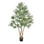 VEVOR 180cm Artificial Olive Tree with Black Pot, Tall Fake Tree with Natural Wood Trunk & Realistic Green Leaves and Fruits, Indoor Faux Plant for Home, Office, Living Room, Corner Decor