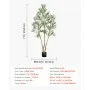 VEVOR 210cm Artificial Olive Tree with Black Pot, Tall Fake Tree with Natural Wood Trunk & Realistic Green Leaves and Fruits, Indoor Faux Plant for Home, Office, Living Room, Corner Decor