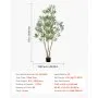 VEVOR 240cm Artificial Olive Tree with Black Pot, Tall Fake Tree with Natural Wood Trunk & Realistic Green Leaves and Fruits, Indoor Faux Plant for Home, Office, Living Room, Corner Decor