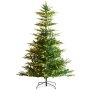 VEVOR Christmas Tree, 6.5ft Prelit Artificial Xmas Tree, Full Holiday Decor Tree with 350 Warm White LED Lights, 900 Branch Tips, Metal Base for Home Party Office Decoration