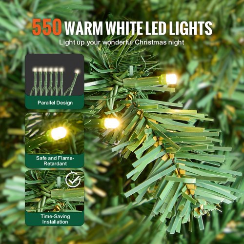 Branches De Sapin Illuminées - Lot De 5 Tiges Pré-éclairées 39cm - Pour Vase, Couronne, Déco Noël DIY