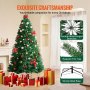 VEVOR Christmas Tree 7.5ft Artificial Xmas Decor Tree with 1346 Branch Tips