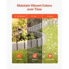 VEVOR Fake Stone Landscape Edging 47.2 x 9 in Lawn Edging Fade-Resistant