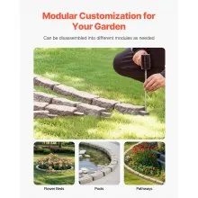VEVOR Fake Stone Landscape Edging 46.2 x 2.2 in Lawn Edging Fade-Resistant