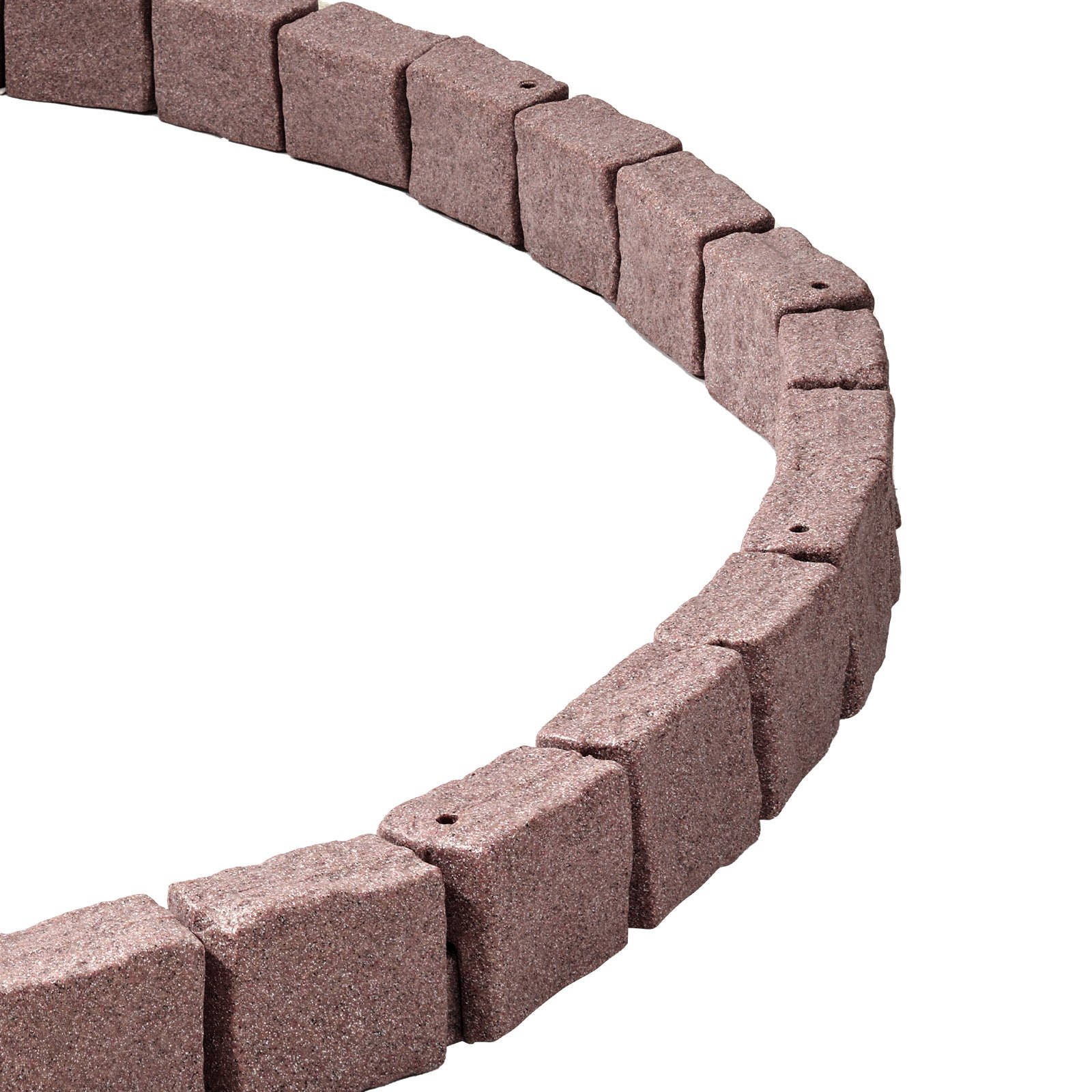 VEVOR Faux Stone Landscape Edging, 46.8 x 3.9 in Realistic Lawn Edging, Flexible Brick-Sized Garden Edging Border with Anchoring Spikes, Fade-Resistant Yard Edging for Driveways Walkway Brown