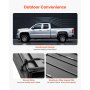 VEVOR Soft Quad-Fold Truck Bed Tonneau Cover, Compatible with 2019-2024 Dodge Ram 1500 (Incl. Classic & New) 193 cm Bed Without Rambox, Split Tailgate, Waterproof Soft Folding Truck Tonneau Cover