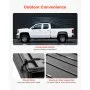 VEVOR Soft Tri-Fold Truck Bed Tonneau Cover, Compatible with 2015-2025 Ford F-150 170.4 cm Bed, Waterproof Soft Folding Truck Tonneau Cover with Heavy-Duty 3-Layer PVC and Aluminum Alloy Support Bar