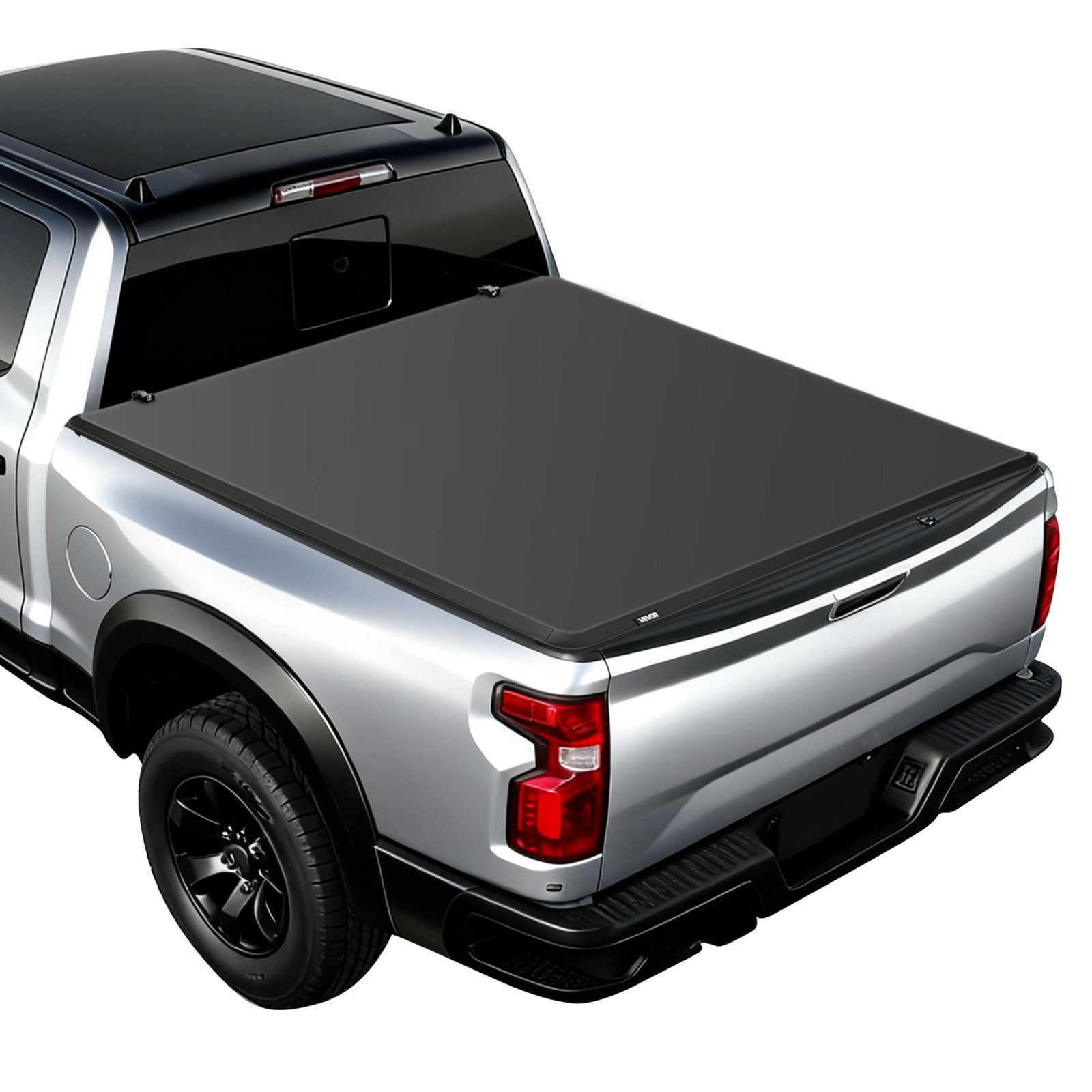 VEVOR Soft Tri-Fold Truck Bed Tonneau Cover, Compatible with 2009-2025 Dodge Ram 1500 (Incl. Classic & New) 171.2 cm Bed, Fleetside Without Rambox, Split Tailgate, and Track System, Waterproof Folding