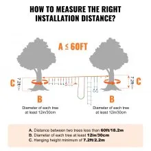 VEVOR Ninja Warrior Obstacle Course for Kids, 2 x 60 ft Weatherproof Slacklines, 500lbs Weight Capacity Monkey Line, Outdoor Playset Equipment, Backyard Toys Training Equipment Set with 14 Obstacles