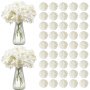 105 Pcs Artificial Silk Hydrangea Flowers 9.8 In Bouquet Arrangement White