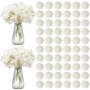 205 Pcs Artificial Silk Hydrangea Flowers 9.8 In Bouquet Arrangement White