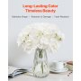 65 Pcs Artificial Silk Hydrangea Flowers 9.8 In Bouquet Arrangement White
