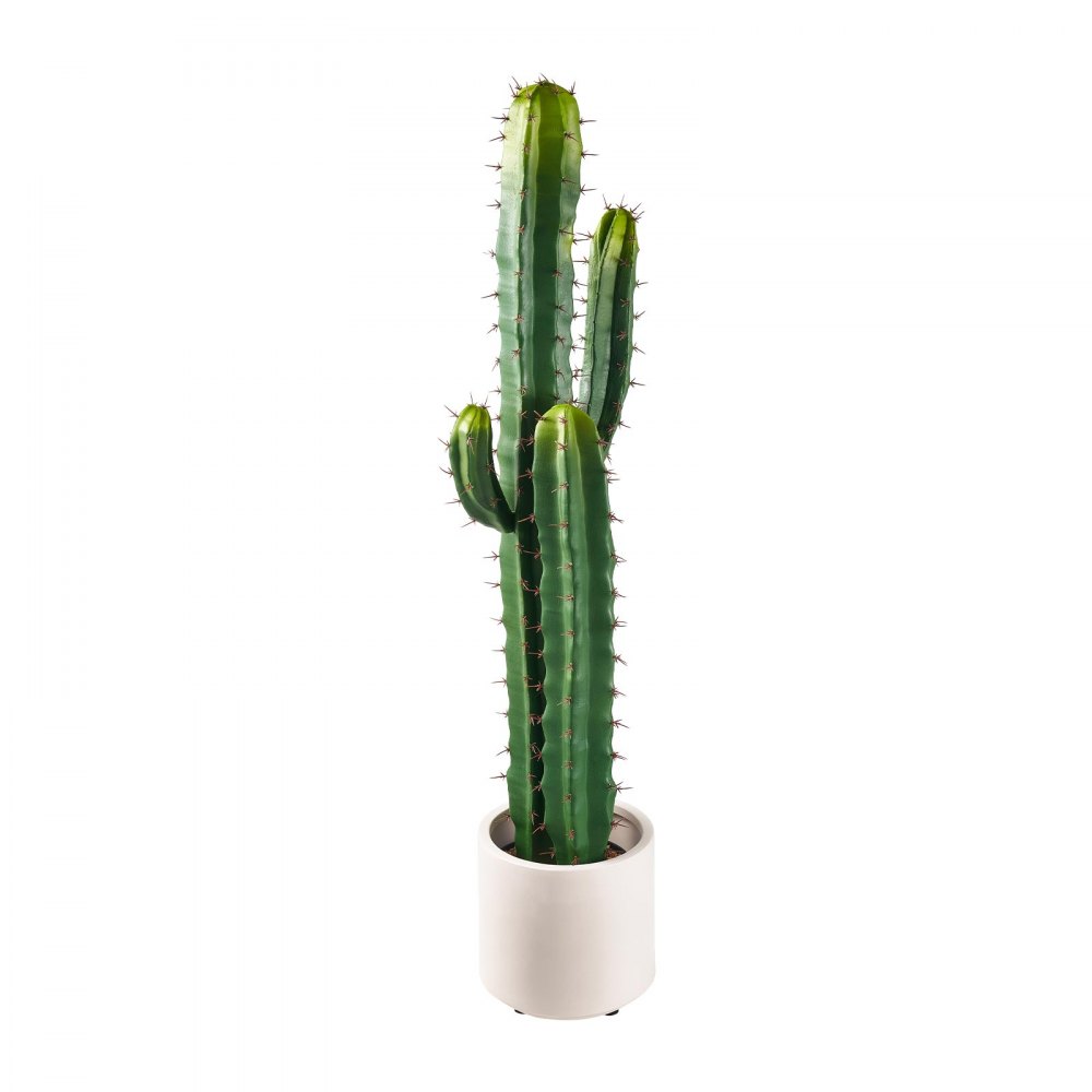 VEVOR Artificial Cactus, 914 mm Tall Fake Cactus Plant with White Pot, for Home, Garden, Office, Store, Living Room, Bedroom Indoor Decoration, Realistic Texture Faux Decor Plant, Premium HDPE