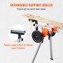 VEVOR 100in Miter Saw Stand with One-piece Mounting Brackets Sliding Rail 500lbs