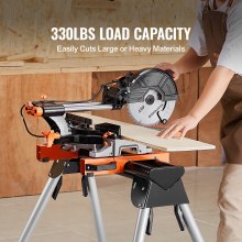 Miter Saw Stand 330lbs Load Capacity Steel 29.1"-32.9" Adjustable Height