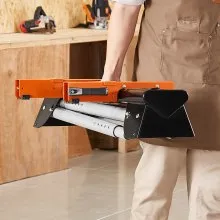 VEVOR Miter Saw Stand, 330lbs Load Capacity Steel Collapsible Stand for Miter Saw with One-piece Mounting Brackets Clamps, 29.1"-32.9" Adjustable Height, Portable Compact and Folding Miter Saw Stand