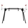 VEVOR Miter Saw Stand, 550lbs Load Capacity Steel Collapsible Stand for Miter Saw with One-piece Mounting Brackets Clamps, Adjustable Height and Length, Portable Compact and Folding Miter Saw Stand