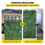 VEVOR Artificial Ivy Privacy Fence Screen, 59\"x158\" Ivy Fence, PP Faux Ivy Leaf Artificial Hedges Fence, Faux Greenery Outdoor Privacy Panel Decoration for Garden, Decor, Balcony, Patio, Indoor