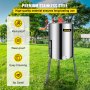 VEVOR 4 Frame Manual Honey Extractor Separator Stainless Steel Bee Extractor Stainless Steel Honeycomb Spinner Crank Beekeeping Extraction Apiary Centrifuge Equipment