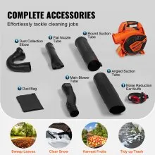VEVOR Gas Leaf Blower, 26CC 2-Cycle Handheld Leaf Blower with A Fuel Tank, 2-in-1Gas-powered Blower 425CFM Air Volume 156MPH Speed, Ideal for Lawn Care, Leaf Cleaning, and Snow Removal
