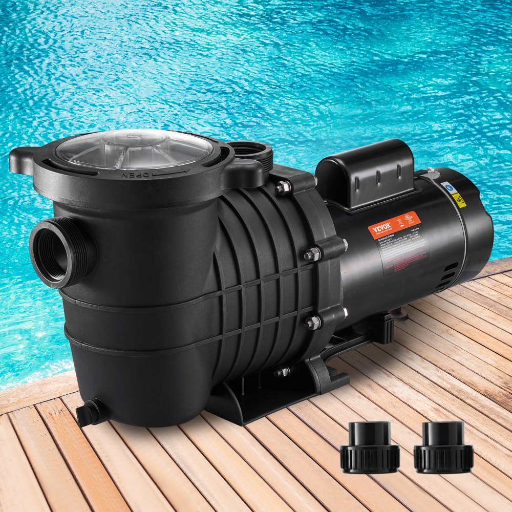 VEVOR Pool Pump 2.0HP 230V, Variable Dual Speed Pumps 1500W, 5520 GPH Max Flow, Powerful Self-priming Swimming Pool Motor for Above Ground Pool, with Strainer Filter Basket, ETL Certification