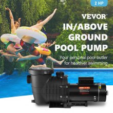 VEVOR Pool Pump 2.0HP 230V, Variable Dual Speed Pumps 1500W, 5520 GPH Max Flow, Powerful Self-priming Swimming Pool Motor for Above Ground Pool, w/ Strainer Filter Basket, ETL Certification