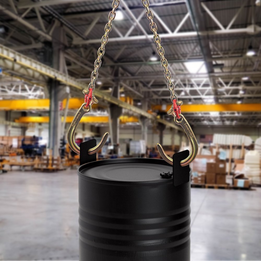 VEVOR J Hook Chain, 5/16 in x 2 ft Tow Chain Bridle, Grade 80 J Hook Transport Chain, 9260 Lbs Break Strength with JT Hook & Grab Hook, Tow Hooks for Trucks, Heavy Duty J Hook and Chain Shorteners