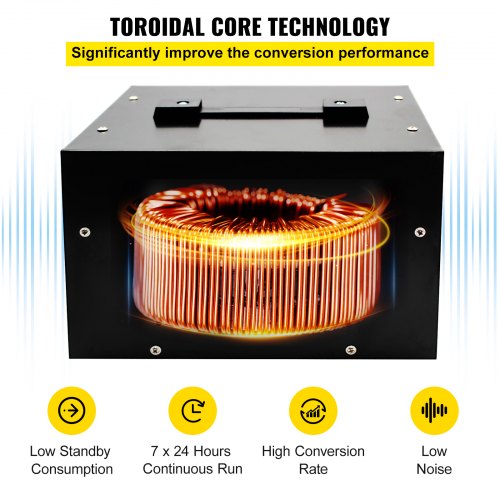 VEVOR Voltage Converter Transformer, 2000W 240V to 110V 110V to 240V, Heavy Duty Step Up Step Down US to UK Power Converter, 2 US&1 UK&1 Universal Outlet with Circuit Break Protection, CE Certified