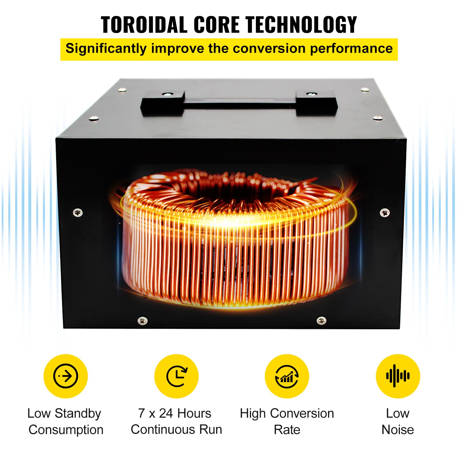 VEVOR Step Up Down Transformer Voltage Converter 2000W 240V-110V 110V-240V US-UK