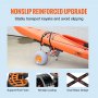 VEVOR Chariot de kayak robuste, capacité de charge de 153 kg, chariot de canoë pliable avec pneus de 30,5 cm, largeur de support réglable et pied de support antidérapant, pour kayaks, canoës, planches à pagaie, tapis flottants Jon Boats