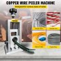 VEVOR Wire Stripping Machine, 1.5-40 mm Drill Powered, Manual Copper Stripper w Heat Treated Steel Ultra Long Lasting Blade, Compact & Portable for Scrap Cable Peeling Recycling