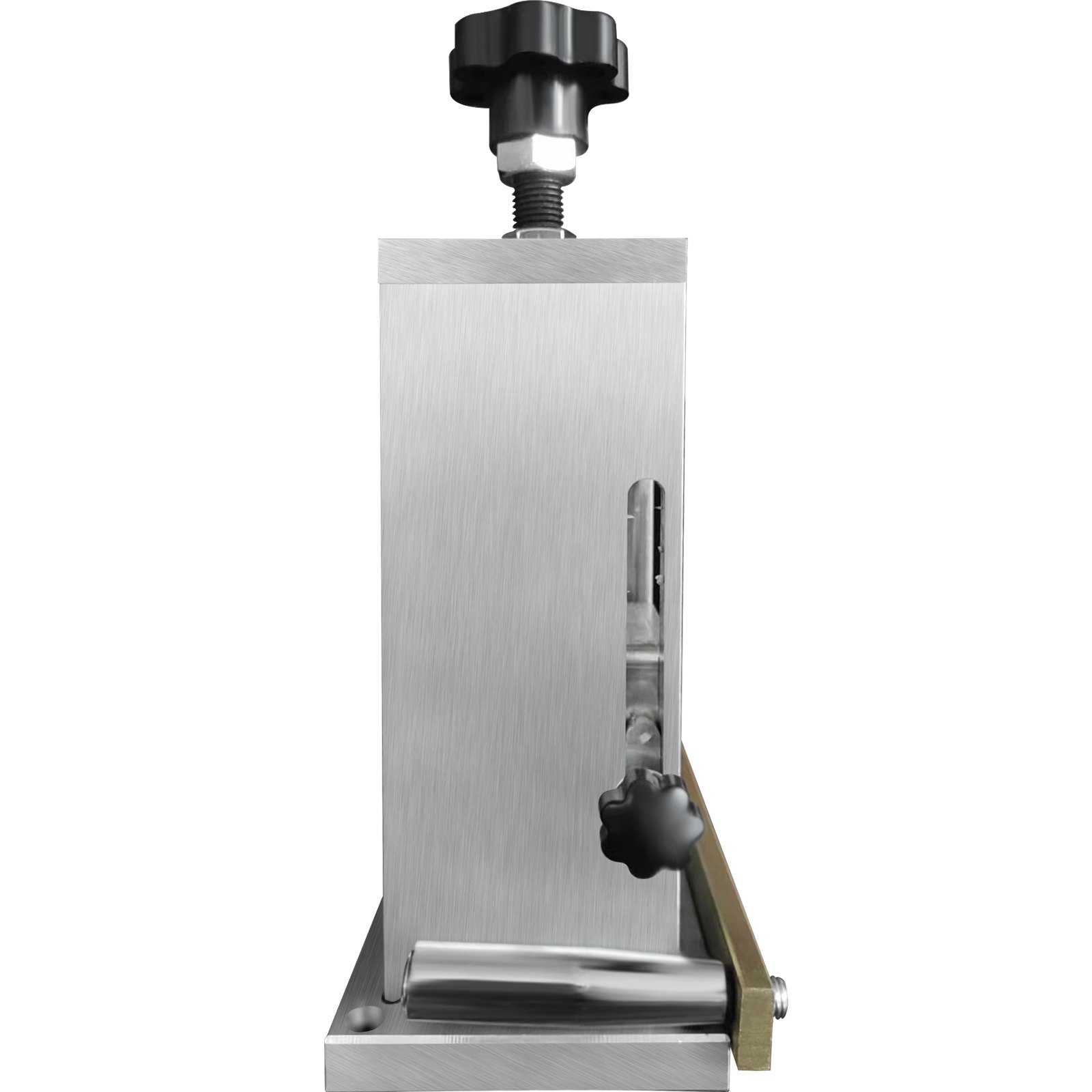VEVOR wire stripping machine with adjustable black knob and stainless steel frame.