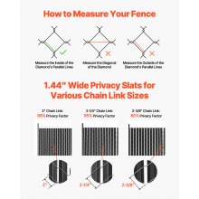 Chain Link Fence Privacy Slats Double-Wall with Wings for 8' High Fence Black