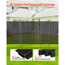 VEVOR Chain Link Fence Privacy Slats Double-Wall with Wings for 8' High Fence