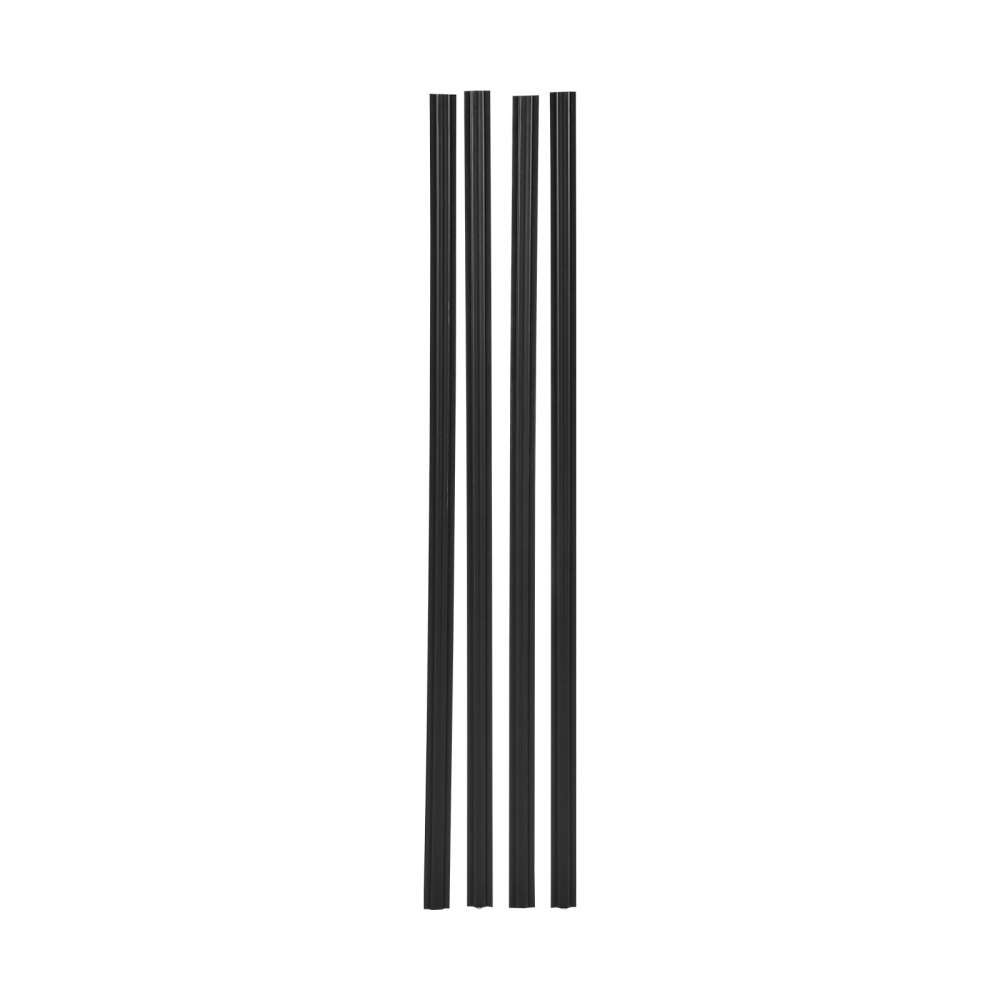 VEVOR Bottom Locking Privacy Slats, Double-Wall Vertical Bottom-Locking Slats with Wings for Chain-Link Fence, High-Density HDPE Chain Link Slats Ideally Fit 6' High Fence for Garden and Farm(Black)
