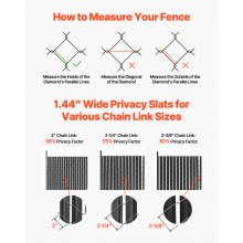 Chain Link Fence Privacy Slats Double-Wall with Wings for 6' High Fence Black