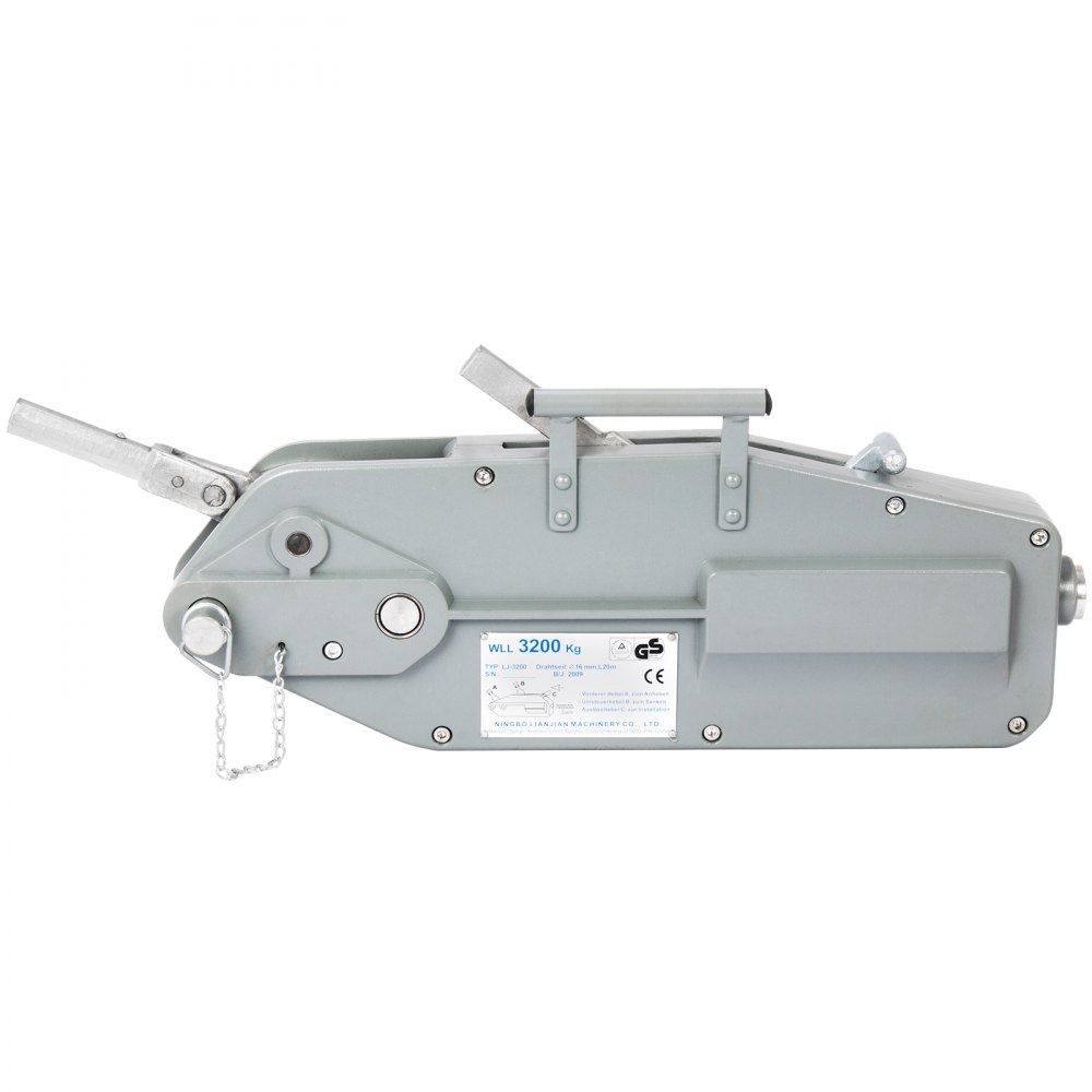 3200kg Rope Winch Pulling Hoist 7000lb Hand Winch Wire 20m Expert Wire Rope