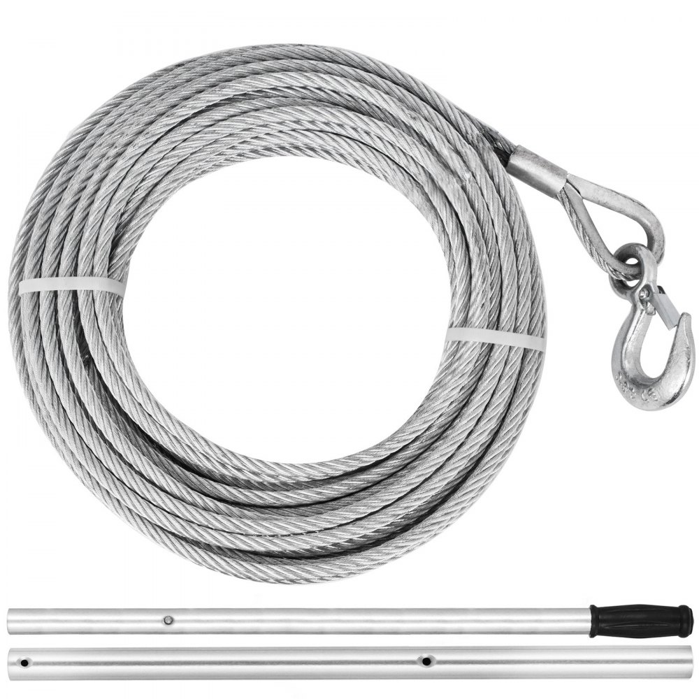 3200kg Rope Winch Pulling Hoist 7000lb Hand Winch Wire 20m Expert Wire Rope