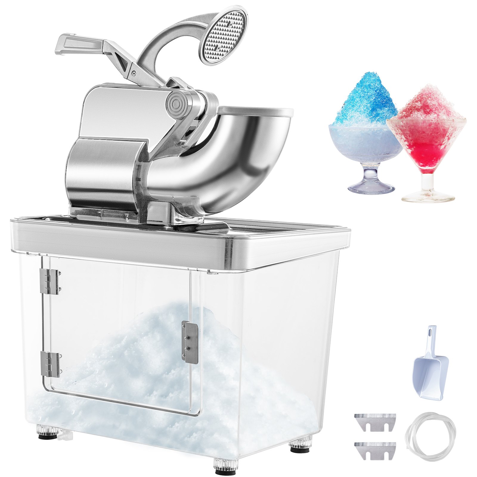 VEVOR Commercial Ice Shaver Snow Cone Machine Ice Crusher Maker 180kg/h 300W