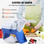VEVOR Ice Crushers Machine, 176lbs Per Hour Electric Snow Cone Maker with 2 Blades, Shaved Ice Machine with Cover and Bowl, 220W Ice Shaver Machine for Margaritas, Home and Commercial Use, White