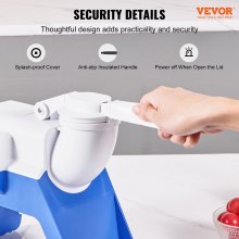 VEVOR Ice Crushers Machine, 176lbs Per Hour Electric Snow Cone Maker with 2 Blades, Shaved Ice Machine with Cover and Bowl, 180W Ice Shaver Machine for Margaritas, Home and Commercial Use, White